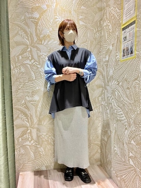 「Green　Parks（グリーンパークス）のアイテム（スカート）」を使った、Green Parks officialさん（レディース・163cm）の秋コーディネート