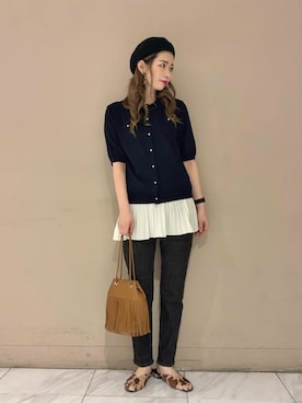 「Green　Parks（グリーンパークス）のアイテム」を使った、Green Parks officialさん（レディース・161cm）の秋コーディネート