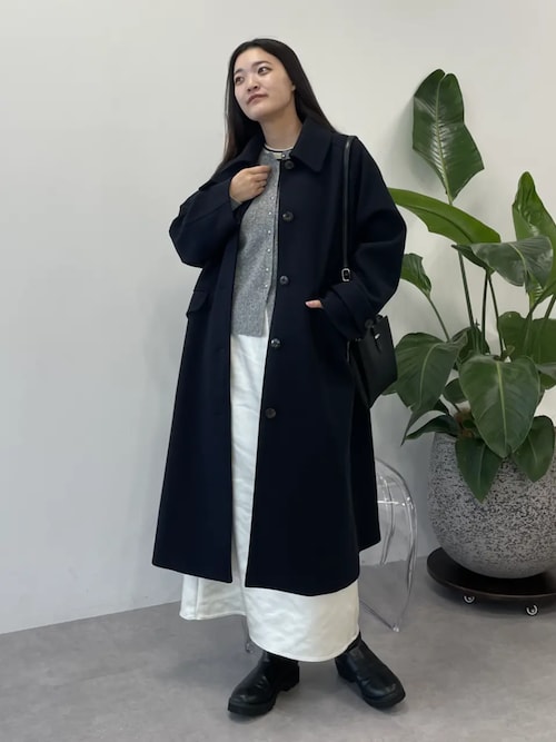 セール】2WAYステンカラーロングコート（ステンカラーコート）｜Green
