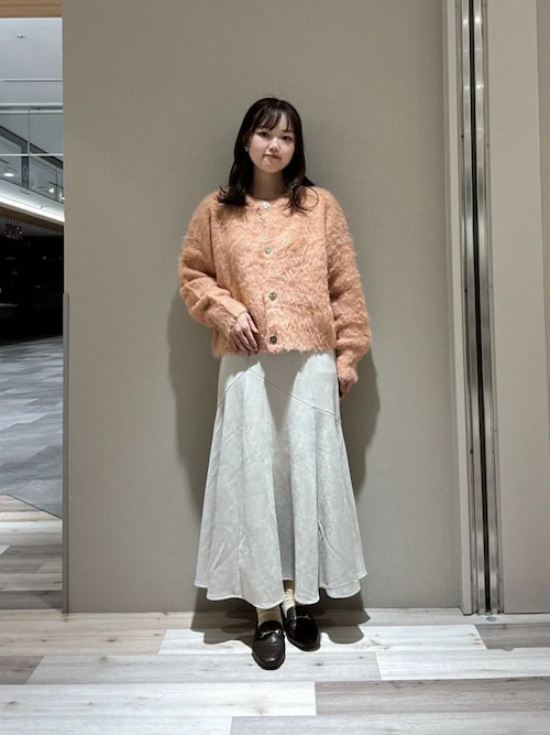 セール】・ELENCARE DUE スエードポンチフレアスカート（スカート