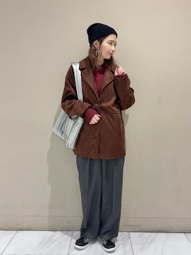 「Green　Parks（グリーンパークス）のアイテム」を使った、Green Parks officialさん（レディース・161cm）の秋コーディネート