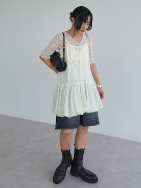 「バルーンスカート」｜Green Parks officialさん（レディース・159cm）の夏コーディネート