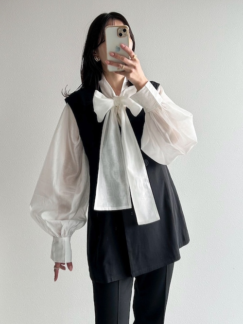 ブラウス シャツ シアーボウタイブラウス レディース UNITED ARROWS（ユナイテッドアローズ）の「シアー ボウタイ