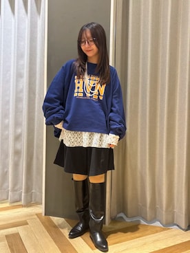 「Green　Parks（グリーンパークス）のアイテム（Tシャツ/カットソー）」を使った、Green Parks officialさん（レディース・148cm）の秋コーディネート