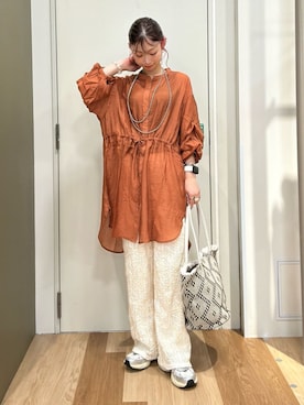 「Green　Parks（グリーンパークス）のアイテム（その他パンツ）」を使った、Green Parks officialさん（レディース・163cm）の秋コーディネート