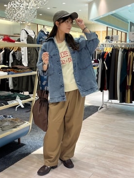 「Green　Parks（グリーンパークス）のアイテム」を使った、Green Parks officialさん（レディース・158cm）の秋コーディネート