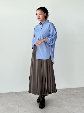 「Green　Parks（グリーンパークス）のアイテム（スカート）」を使った、Green Parks officialさん（レディース・170cm）の秋コーディネート