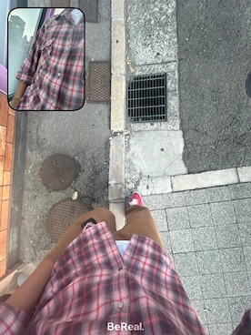 「アイテム（カーゴパンツ）」を使った、akimaguさん（メンズ・171cm）の秋コーディネート