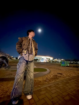 「アイテム（MA-1）」を使った、4月までに男になるさん（メンズ・172cm・10代）の冬コーディネート