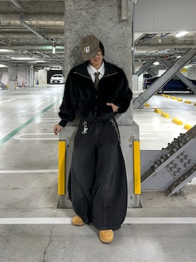 「アイテム（帽子）」を使った、daaagrmさん（メンズ・175cm）の秋コーディネート