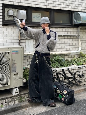 「アイテム（ボストンバッグ）」を使った、daaagrmさん（メンズ・175cm）の秋コーディネート