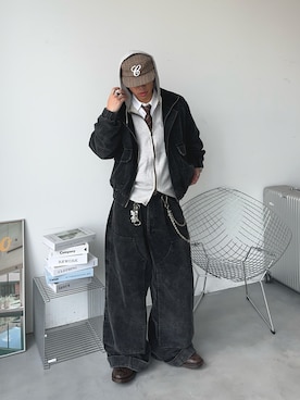 「アイテム（ブルゾン）」を使った、daaagrmさん（メンズ・175cm）の秋コーディネート