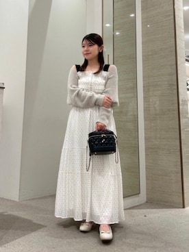 「ドットワンピ」｜RANDAさん（レディース・152cm）の夏コーディネート