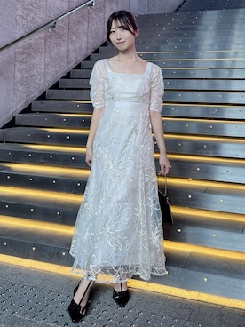 「アイテム（ドレス）」を使った、hinanoさん（レディース・160cm）の秋コーディネート