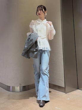 「dazzlin（ダズリン）のアイテム」を使った、hinanoさん（レディース・160cm）の冬コーディネート