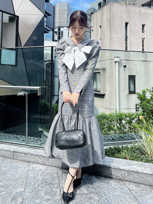 dazzlin ワンピース バルーンチェックワンピース : ZOZOTOWN Yahoo!店