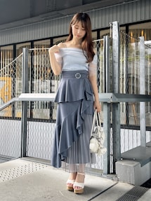 ❗️夏セール❗️ dazzlinアシメプリーツマーメイドスカート　グレー dazzlin スカート アシメプリーツマーメイドスカート : ZOZOTOWN