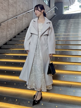 「アイテム（ドレス）」を使った、hinanoさん（レディース・160cm）の秋コーディネート