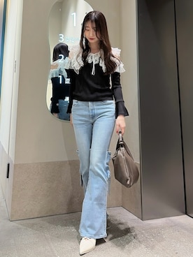 「dazzlin（ダズリン）のアイテム」を使った、hinanoさん（レディース・160cm）の冬コーディネート