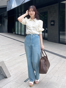 「Casselini（キャセリーニ）のアイテム」を使った、hinanoさん（レディース・160cm）の夏コーディネート