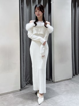 「dazzlin（ダズリン）のアイテム」を使った、hinanoさん（レディース・160cm）の冬コーディネート