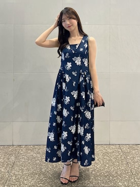 「アイテム（ドレス）」を使った、hinanoさん（レディース・160cm）の夏コーディネート