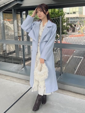 「アイテム（トレンチコート）」を使った、hinanoさん（レディース・160cm）の秋コーディネート