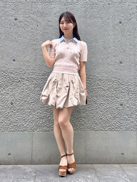 「dazzlin（ダズリン）のアイテム」を使った、hinanoさん（レディース・160cm）の夏コーディネート