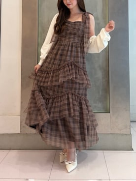 「dazzlin（ダズリン）のアイテム」を使った、hinanoさん（レディース・160cm）の夏コーディネート