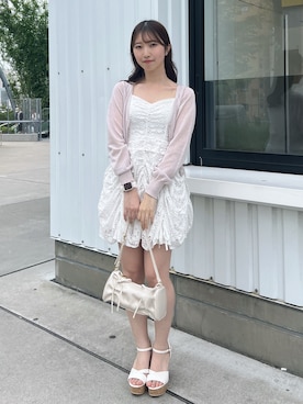 「dazzlin（ダズリン）のアイテム（ワンピース/ドレス）」を使った、hinanoさん（レディース・160cm）の夏コーディネート