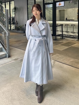 「アイテム（トレンチコート）」を使った、hinanoさん（レディース・160cm）の秋コーディネート