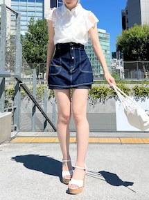dazzlin コルセットデニムスカパン コルセットデニムミニスカパン（デニムパンツ）｜dazzlin