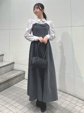 「dazzlin（ダズリン）のアイテム」を使った、hinanoさん（レディース・160cm）の冬コーディネート