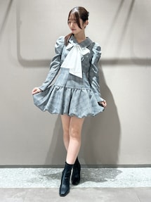 バルーンチェックミニワンピース｜ダズリン（dazzlin）公式通販