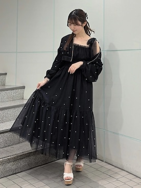 「dazzlin（ダズリン）のアイテム（ワンピース/ドレス）」を使った、hinanoさん（レディース・160cm）の春コーディネート