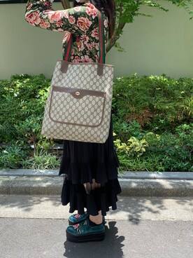 「アイテム（その他シューズ、グリーン系）」を使った、v5210さん（レディース・158cm）の秋コーディネート