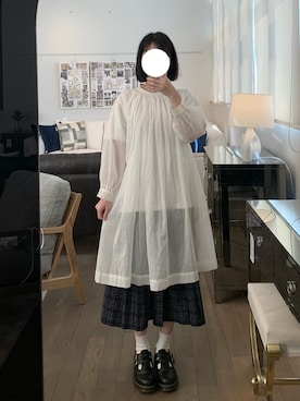 「Dr. Martens（ドクターマーチン）のDr.Martens　MARY JANE（その他シューズ、ブラック系）」を使った、ICAさん（レディース）の秋コーディネート