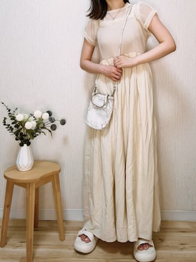 「Kastane」｜「アイテム（その他トップス）」を使った、miさん（レディース・155cm）の夏コーディネート