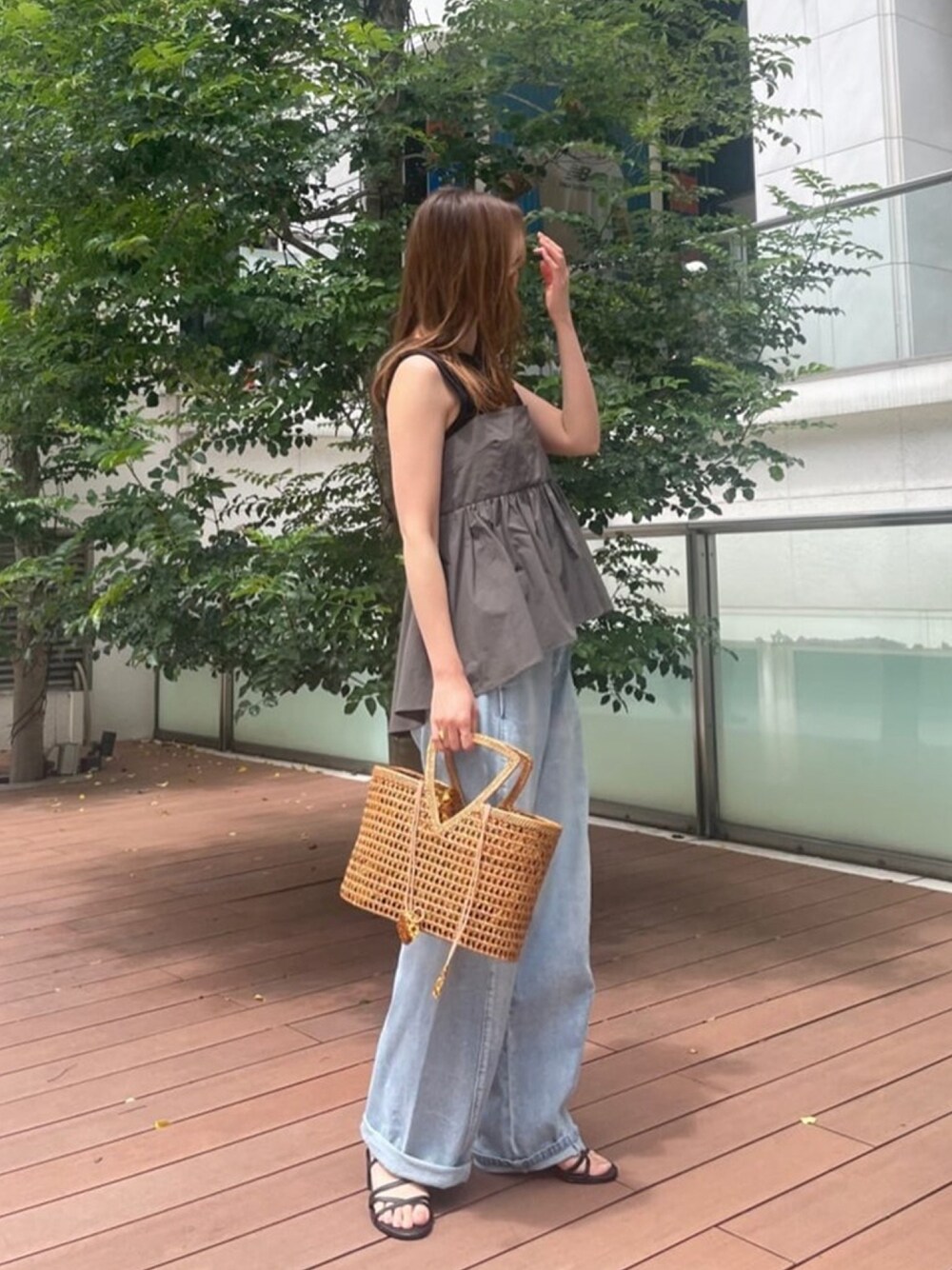 B7】smooth stretch cami blouse