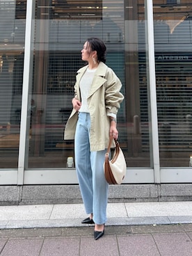「YANUK（ヤヌーク）のアイテム」を使った、DRESSLAVE STAFFさん（レディース・167cm）の春コーディネート