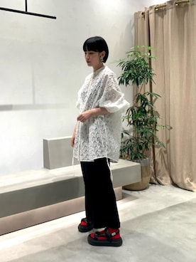 「DRESSLAVE（ドレスレイブ）のアイテム（スカート）」を使った、DRESSLAVE STAFFさん（レディース・160cm）の夏コーディネート