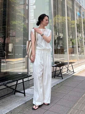 「HVISK（ヴィスク）のアイテム」を使った、DRESSLAVE STAFFさん（レディース・167cm）の夏コーディネート