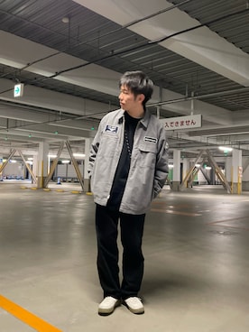 「AVIREX（アヴィレックス）のアイテム（その他アウター）」を使った、K.Kazさん（メンズ・169cm）の冬コーディネート