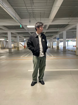 「AVIREX（アヴィレックス）のUSN UTILITY JACKET BLUE ANGELS / USN ユーティリティ ジャケット ブルーエンジェルス / AVIREX / アヴィレックス（Military jacket、ブラック系）」を使った、K.Kazさん（メンズ・170cm）の冬コーディネート