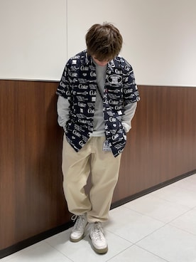 「AVIREX（アヴィレックス）のアイテム（PC・スマホグッズ/家電）」を使った、K.Kazさん（メンズ・170cm）の春コーディネート