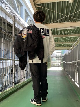 「TOPGUN」｜「アイテム（ジャケット/アウター）」を使った、K.Kazさん（メンズ・169cm）の秋コーディネート