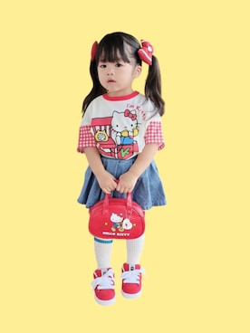 「アイテム（ソックス/靴下）」を使った、kana♡さん（キッズ・90cm）の秋コーディネート