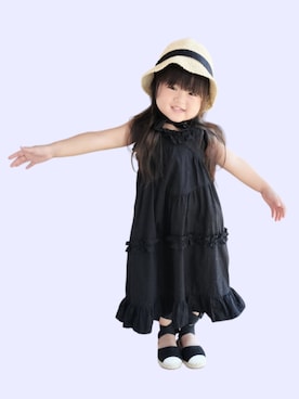 「アイテム（ワンピース/ドレス）」を使った、kana♡さん（キッズ・90cm）の夏コーディネート