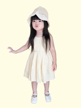 「アイテム（ワンピース）」を使った、kana♡さん（キッズ・90cm）の夏コーディネート
