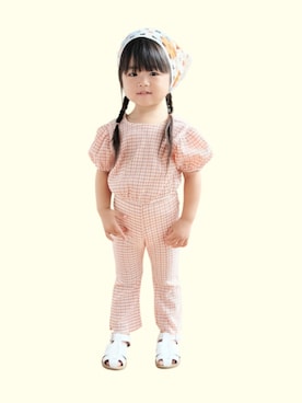 「アイテム（セットアップ）」を使った、kana♡さん（キッズ・90cm）の秋コーディネート